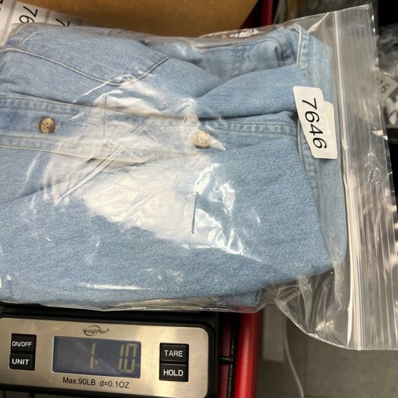 Corvalis Oregon Outback Rider 2XL Denim Button Up Polo Shirt Men Blue Cotton XXL - Picture 7 of 7